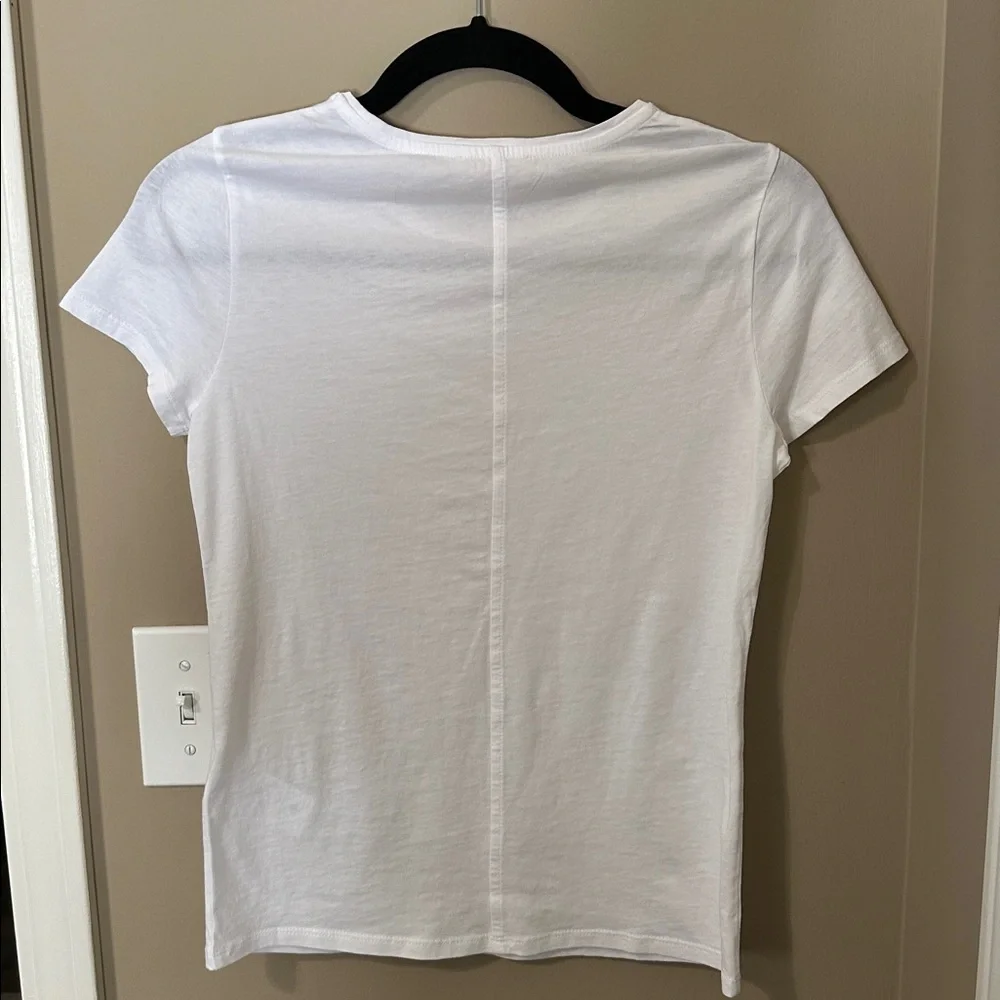 Madewell Essential Slim Tee in White Lightweight Cotton - Picture 8 of 8